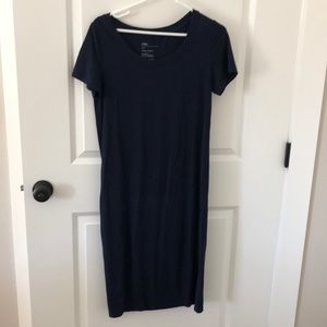 Navy Storq fitted maternity dress